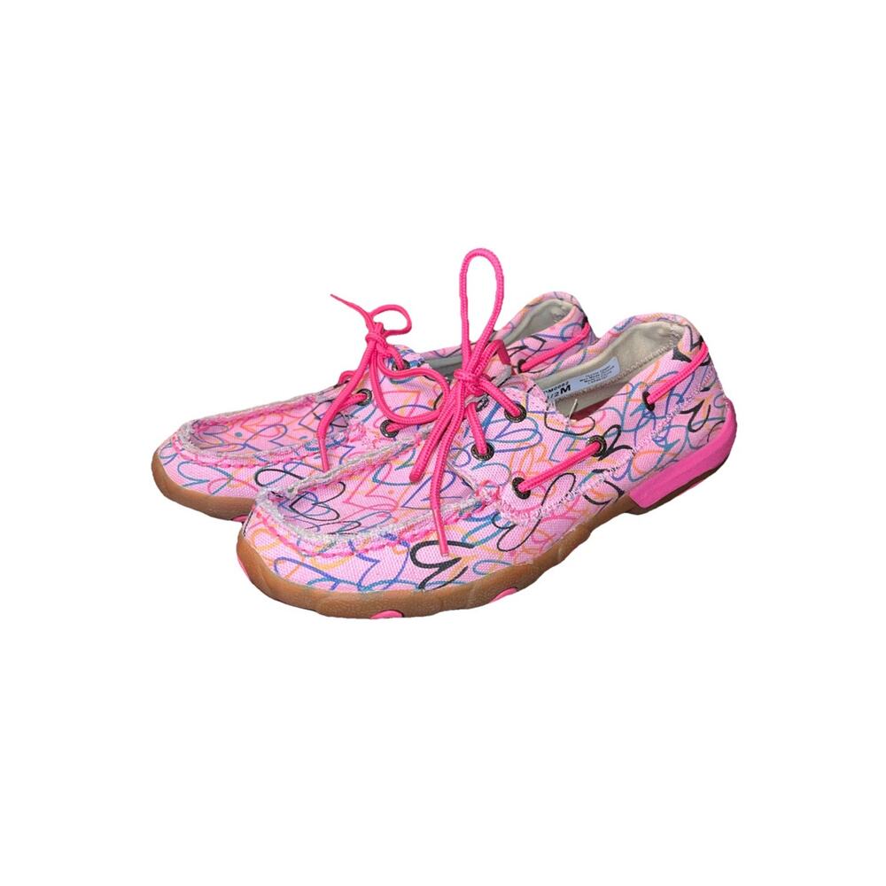 Twisted X Women’s Pin Hearts Driving Moccasin Casual Shoes 7.5 M
